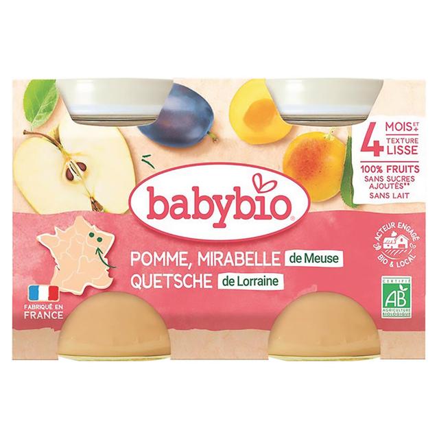 3288131510927 - Babybio - Pommes, Mirabelles de Lorraine Bio Pot Bébé Dès 4 mois