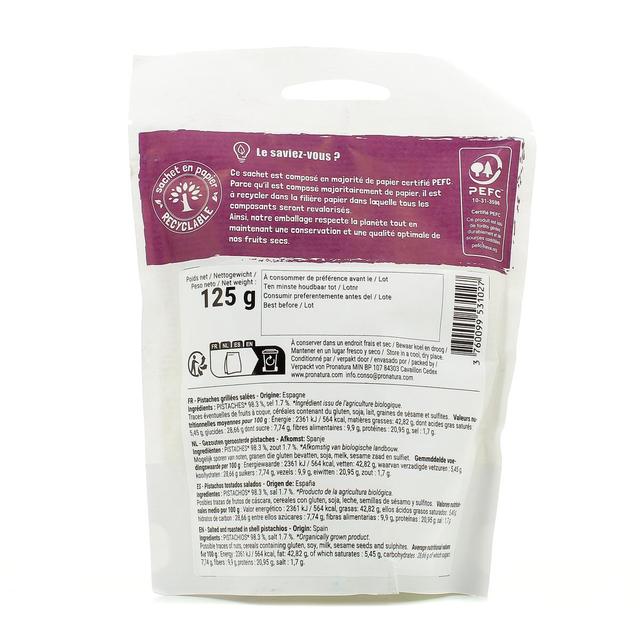 3760099531027 - Pronatura - Pistaches Bio salées grillées