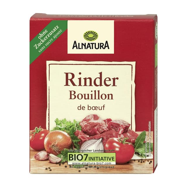 4104420032927 - Alnatura - Bouillon Cube boeuf sans sucres ajoutés bio - 6 cubes