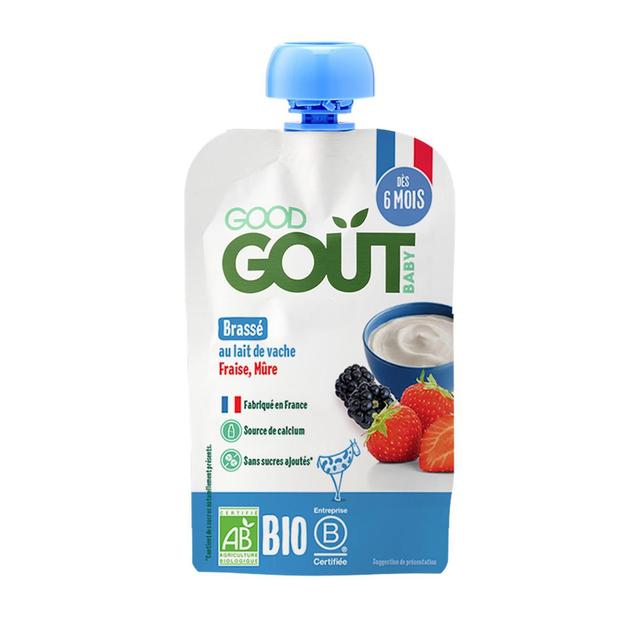 3760269315327 - Good Goût - Brassé Fraise Mûre Bio Gourde Bébé Dès 6 mois