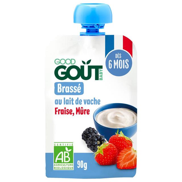 3760269315327 - Good Goût - Brassé Fraise Mûre Bio Gourde Bébé Dès 6 mois