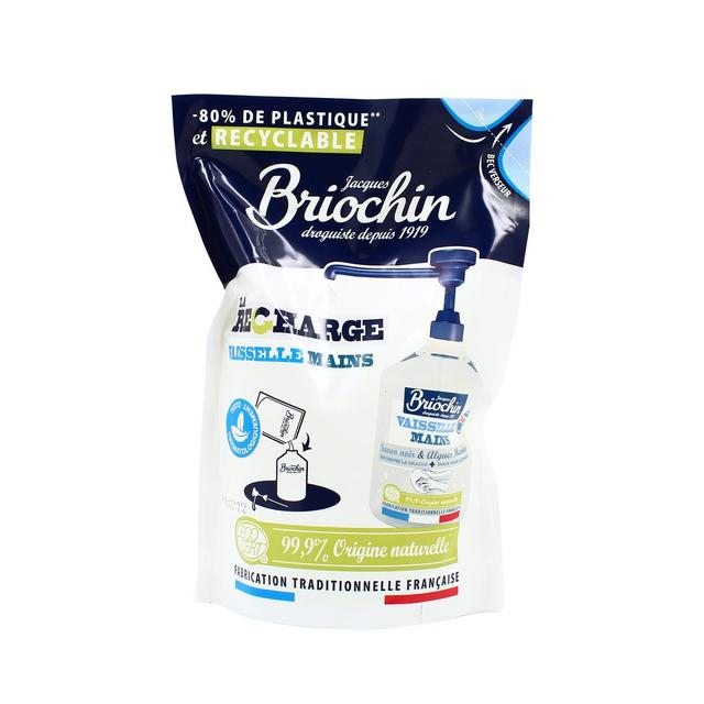 3383482295827 - Briochin - Recharge liquide vaisselle et main au savon noir et aux l'algues marine Ecocert