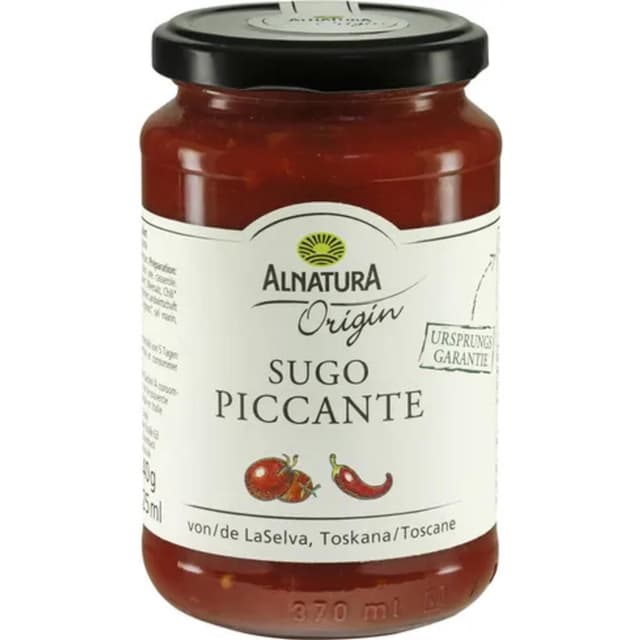 4104420129627 - Alnatura - Sauce tomate au piment piquante bio - Sugo Piccante en bocal