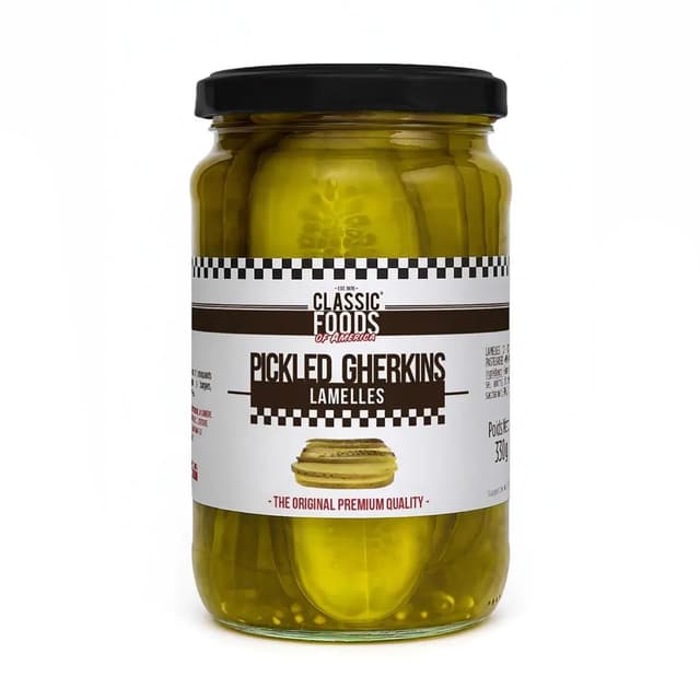 3351700080128 - Classic Foods of America - Cornichons en lamelles aigre-doux