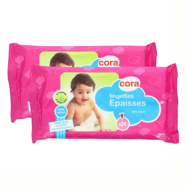 2050000310928 - Cora - Lingettes épaisses à l'extrait d'aloe vera
