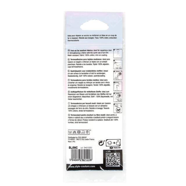 3040695821228 - Style couture - Thermocollant blanc