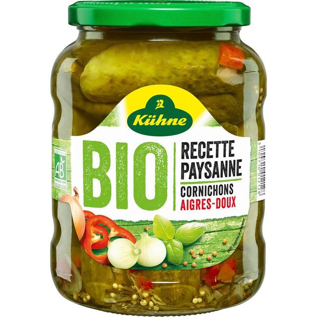 3104710012128 - Kühne - Cornichons aigres-doux Recette Paysanne Bio