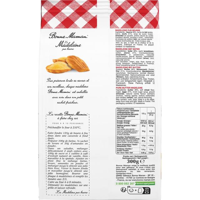 3178530402728 - Bonne Maman - Madeleine tradition pur beurre x12