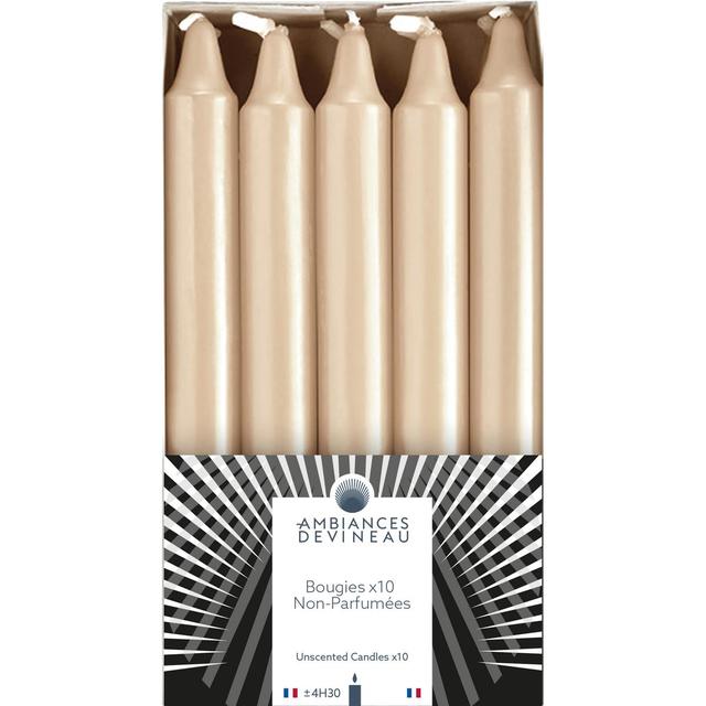 3482356723128 - Ambiances Devineau - Bougies non parfumées ivoires