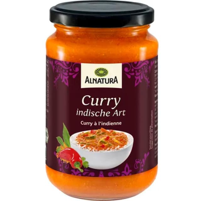 4104420213128 - Alnatura - Sauce Curry Indien Bio en bocal