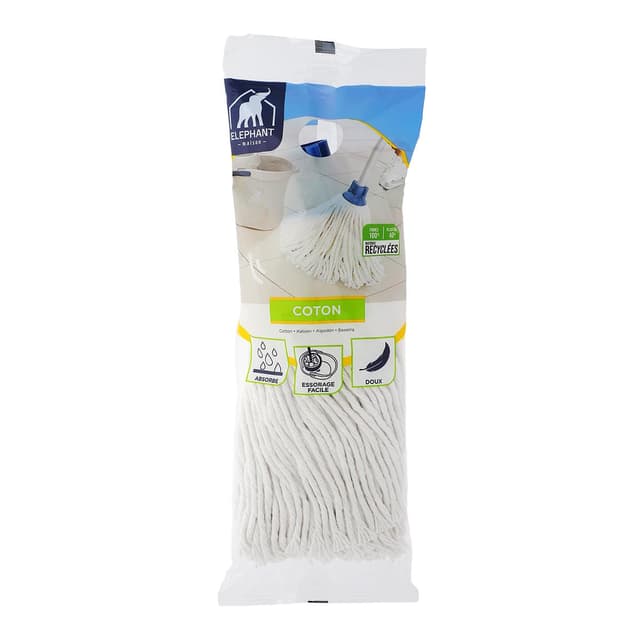 3543534963528 - Elephant - Tête lave-sols Coton