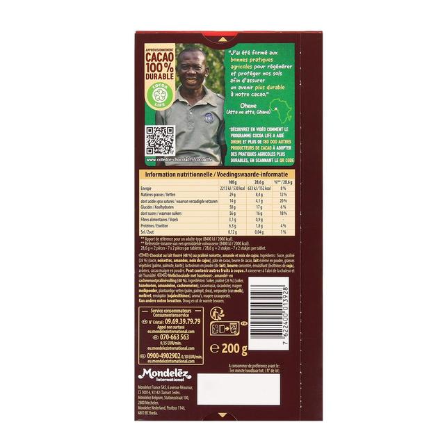 7622400013928 - Côte d'Or - Chocolat au Lait praliné et fondant