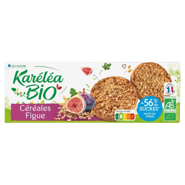 3456300014228 - Karéléa - Biscuits Céréales Figues Bio -56% de Sucres en moins