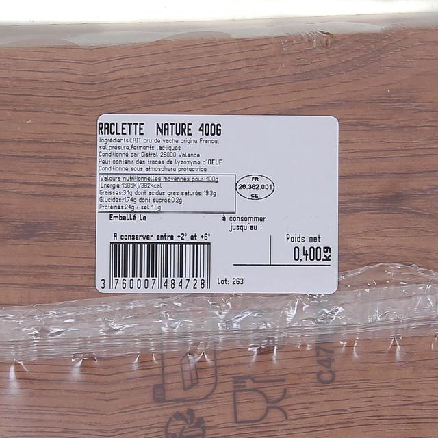 3760007484728 - Les Petites Laiteries - Raclette Nature - Lait de vache cru