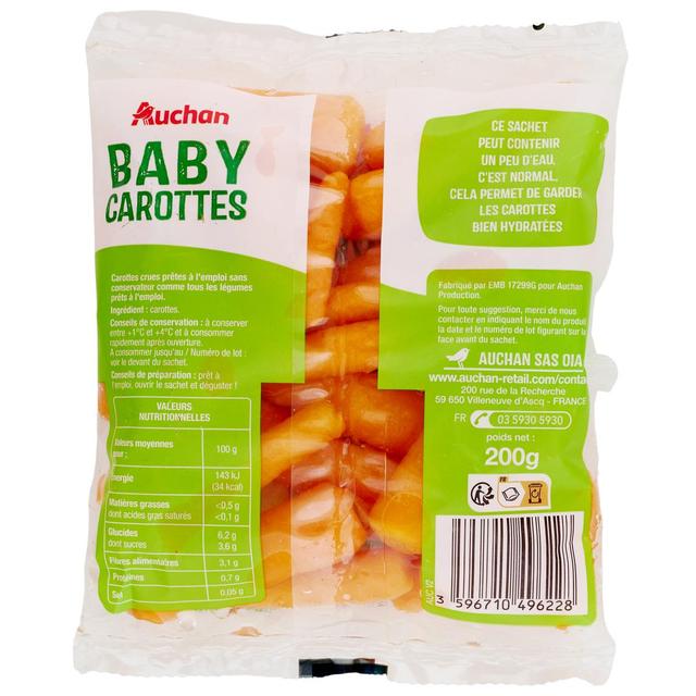 3596710496228 - Auchan - Baby Carottes
