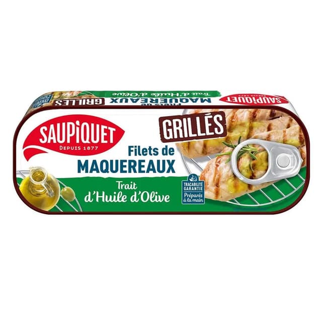3165950217728 - Saupiquet - Filets de Maquereaux Grillés trait d'Huile d'Olive