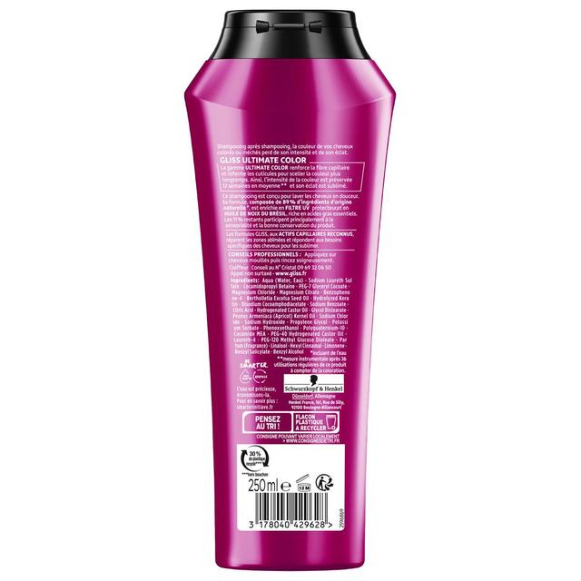 3178040429628 - Schwarzkopf - Gliss - Shampooing ultimate color à la kératine liquide
