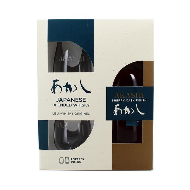 3760042529828 - Akashi - Blended whisky 40° coffret 2 verres