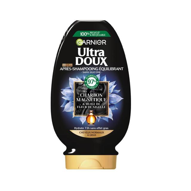 3600542520829 - Garnier - Ultra Doux - Après-Shampooing Équilibrant Charbon Magnétique & Huile De Fleur De Nigelle