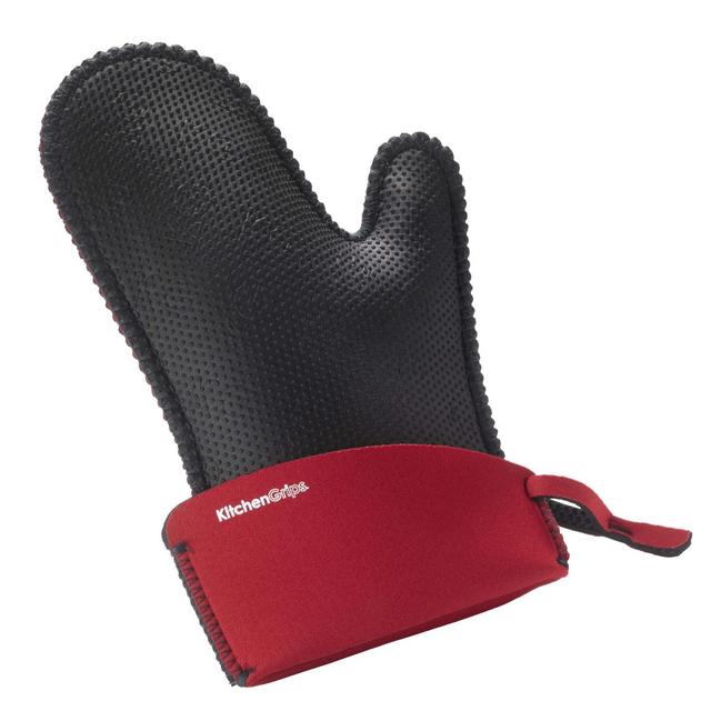 0790652202029 - Kitchen Grips - Gant à four extensible noir/rouge