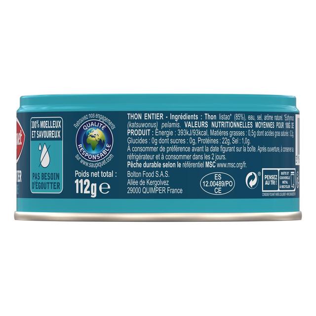 3165950222029 - Saupiquet - Thon Entier Naturel MSC sans égouttage