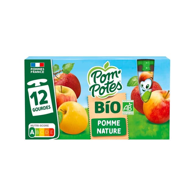 3021762412129 - Pom Potes - Compote Gourde Pomme Nature Bio