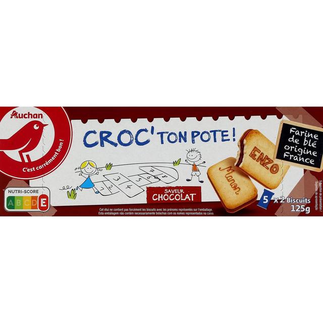 3596710402229 - Auchan - Croc ton pote minis goûters fourrés parfum chocolat