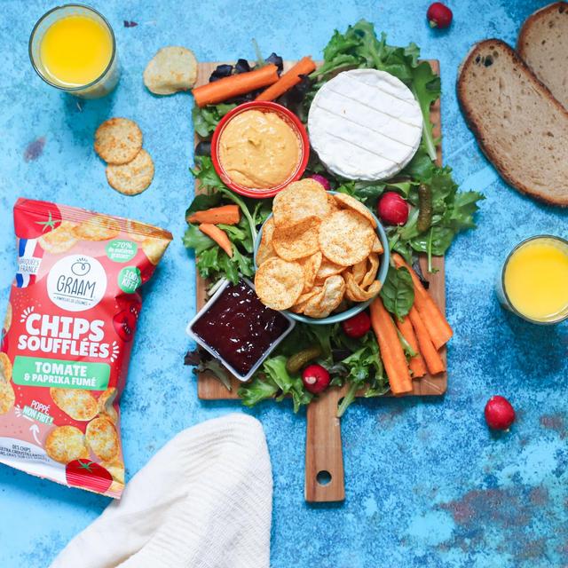 3770015053229 - Graam - Chips Soufflées Tomate et Paprika Fumé