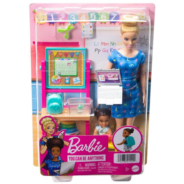 0194735015429 - Barbie - Mattel - Poupée Barbie Coffret Maîtresse d'école - HCN19
