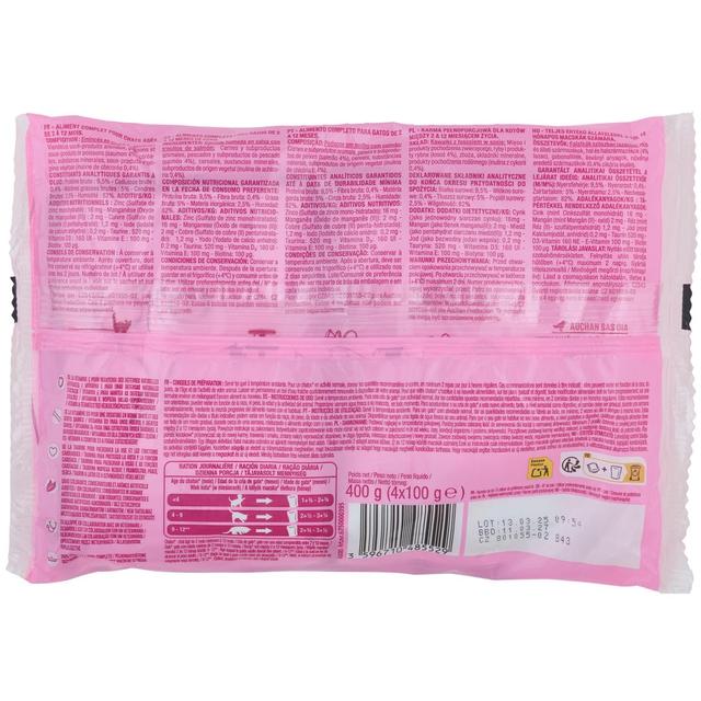 3596710485529 - Auchan - Sachets Emincés en sauce saumon ASC pour chat junior