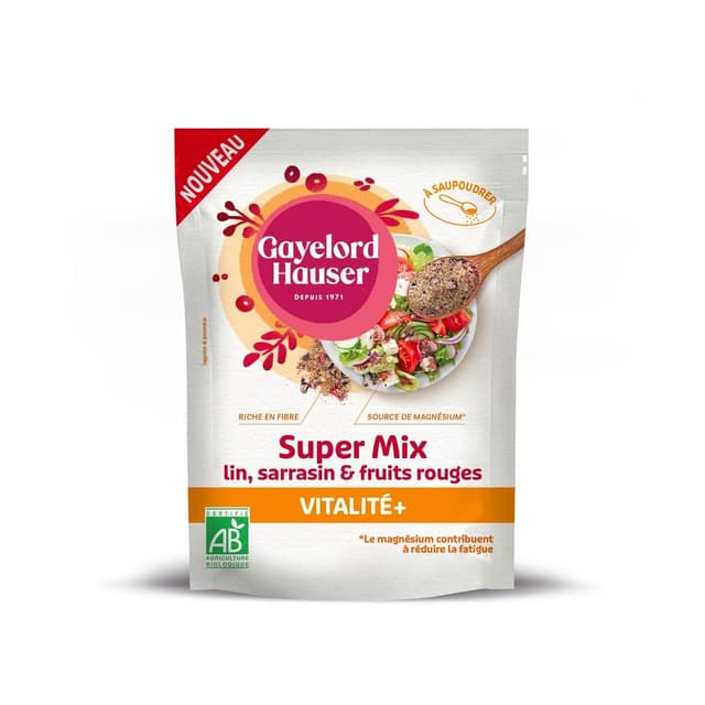 3229820806129 - Gayelord Hauser - Mélange Super Mix Vitalité - Lin sarrasin et fruits rouges bio