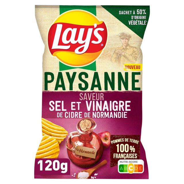 3168930176329 - Lay's - Chips Paysanne saveur sel et vinaigre cidre de Normandie