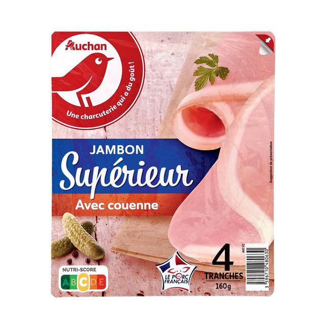 3596710480630 - Auchan - Jambon Supérieur Avec Couenne
