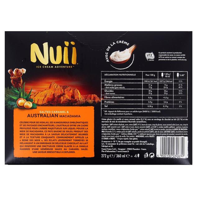 5900130030630 - Nuii - Bâtonnets glacés Macadamia d'Australie & Caramel salé