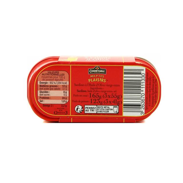 3263670111330 - Connetable - Sardines à l'Huile d'Olive Vierge Extra