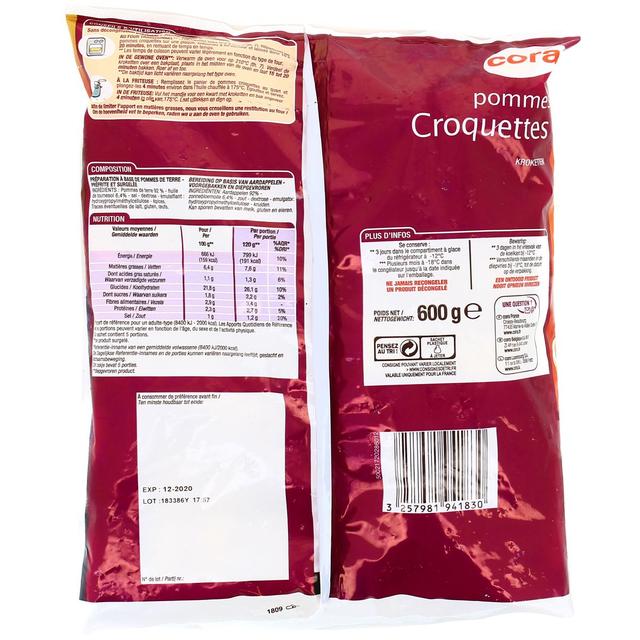 3257981941830 - Cora - Pommes de terre croquettes