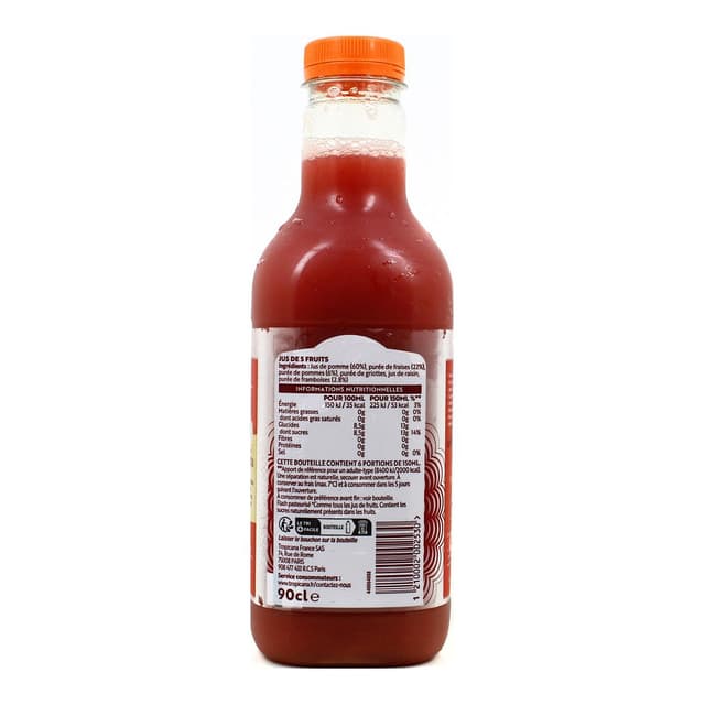 1210002002530 - Tropicana - Pur Passion Jus de fraise, framboise et pomme