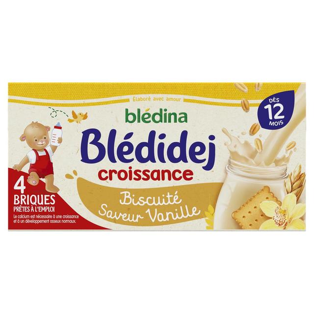3041090012730 - Blédina - Blédi'dej - Céréales lactées Biscuitée Saveur Vanille Brique Bébé Dès 12 mois