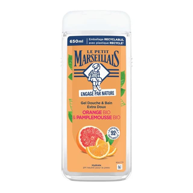 3574661853130 - Le Petit Marseillais - Gel douche à l'Orange bio et Pamplemousse bio