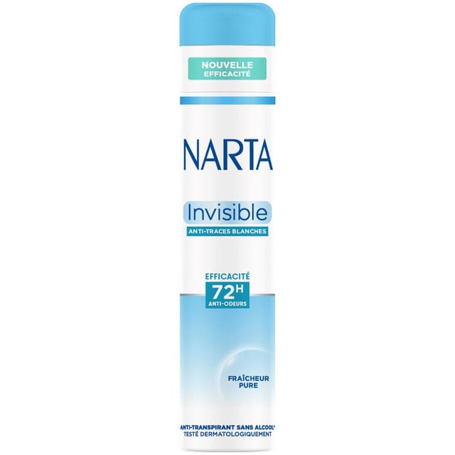 3600551204130 - Narta - Déodorant Invisible Anti-Traces Blanches Efficacité 72H Anti-Odeurs Fraîcheur Pure