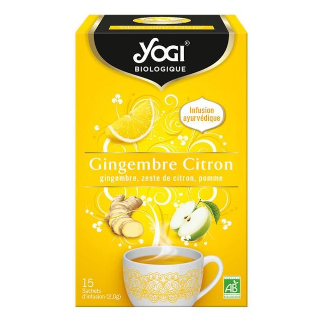 4012824406230 - Yogi - Infusion gingembre, zeste de citron, pomme Bio - 15 sachets