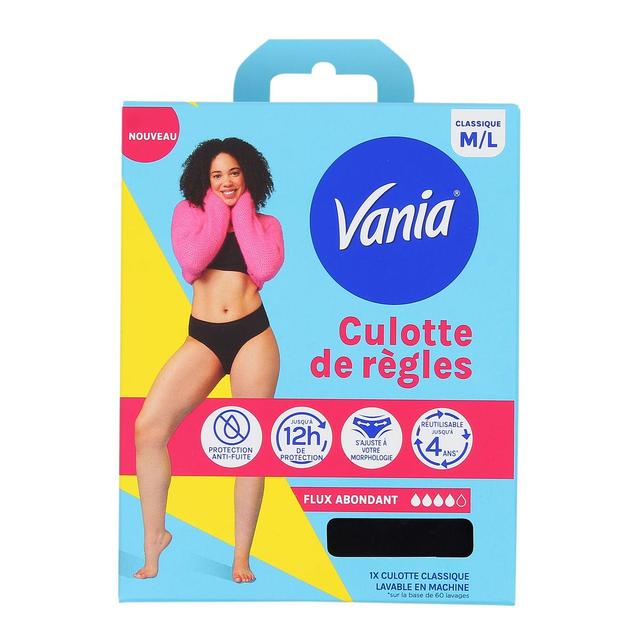 3574661776330 - Vania - Culotte menstruelle Taille M/L Noire Flux Abondant