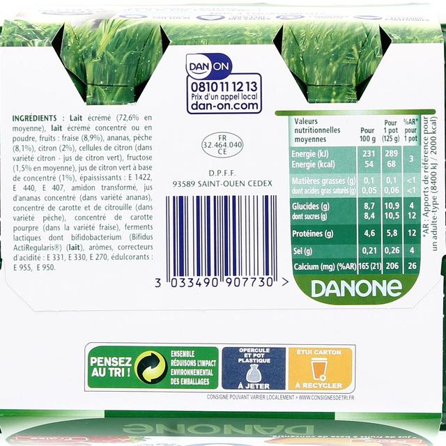 3033490907730 - Activia - Yaourt aux fruits 0% mg bifidus
