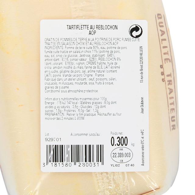 3181580280031 - Qualité Traiteur - Tartiflette au Reblochon AOP