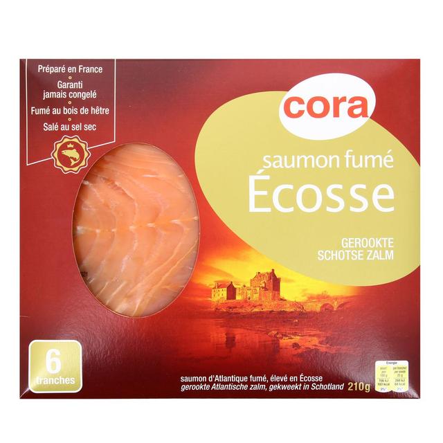 3257986122531 - Cora - Saumon fumé d'Ecosse, 210g
