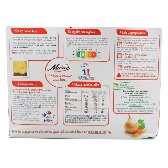 3248830723431 - Marie - Hachis parmentier à la crème fraiche