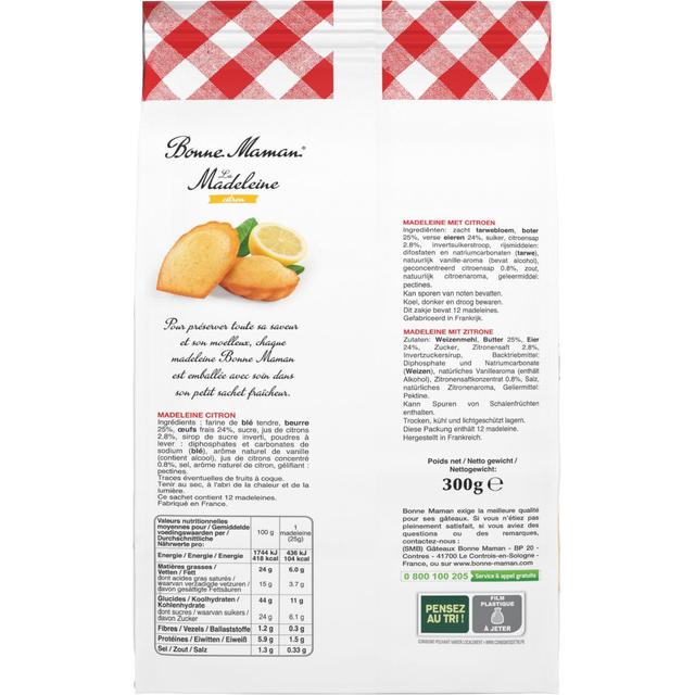 3178530414431 - Bonne Maman - Madeleine au Citron x12