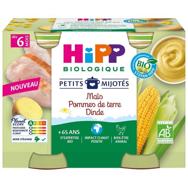 4062300445031 - Hipp - Petits Mijotés - Maïs Pommes de terre Dinde Bio Pot Bébé Dès 6 mois
