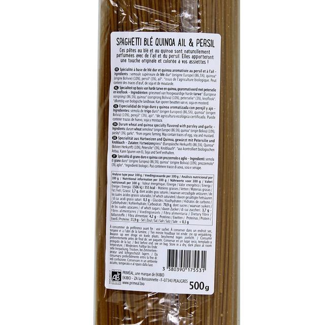 3380390175531 - Priméal - Spaghetti Quinoa Ail et Persil, Bio