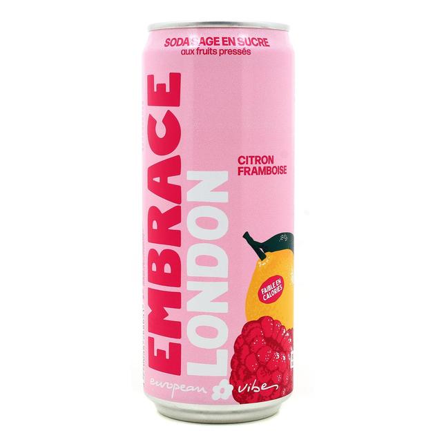 3770035766031 - Embrace - LONDON, Boisson Pétillante Citron Framboise